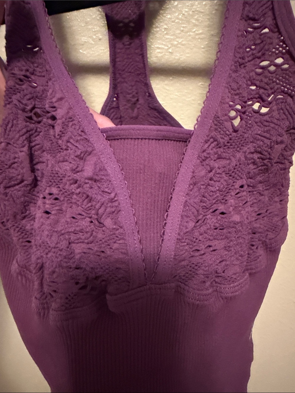 FP Movement by Free People Purple Lace Racerback Bralette Tank - Picture 3 of 4